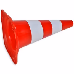 VidaXL 141818 cono e barilotto da traffico Cono per traffico Rosso, Bianco Plastica 10 pz - Vista aggiuntiva 4