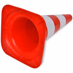 VidaXL 141818 cono e barilotto da traffico Cono per traffico Rosso, Bianco Plastica 10 pz - Vista aggiuntiva 5