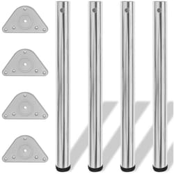 Gambe per Tavolo 4 pz Altezza Regolabile Cromate 710 mm Vidaxl 1883