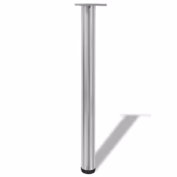 Set Gambe Tavolo 4 pz in Nickel Spazzolato Regolabili 710 mmcod mxl 103180 - Vista aggiuntiva 2