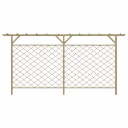 Recinzione di Lattice con Pergolato per Giardino in Legnocod mxl 96951 - Vista aggiuntiva 2