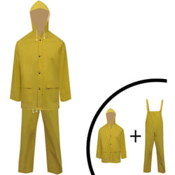 Impermeabile Verde resistente a 2 pezzi cappuccio Giallo xxl Vidaxl 350723