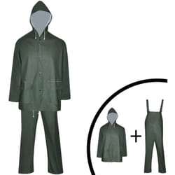 Impermeabile Verde resistente a 2 pezzi con cappuccio Verde xl Vidaxl 921082