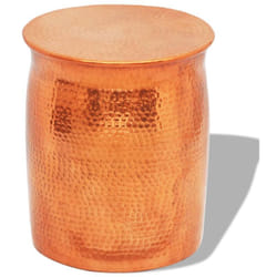 Sgabello/Tavolino Laterale Alluminio Battuto Colore Ottone/Rame vidaXL56403