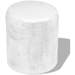 Vidaxl - Sgabello/Tavolino Laterale in Alluminio Battuto Argento 998211