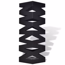 Portaombrelli Bastoni Passeggio Quadrato Acciaio 48,5 cm Nerocod mxl 73008 - Vista aggiuntiva 2