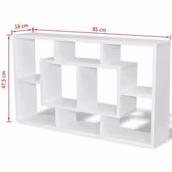 VidaXL 242548 scaffale Mensola galleggiante A muro Legno Bianco - Vista aggiuntiva 6