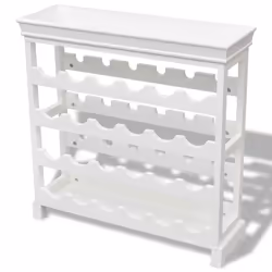 VidaXL 242438 scaffale per vino MDF, Legno Bianco - Vista aggiuntiva 4