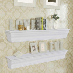 Set Mensole Aaliyah 2 pz, Mobile Moderno Bianche Vidaxl 9638