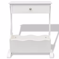VidaXL 242440 portariviste MDF Bianco - Vista aggiuntiva 4