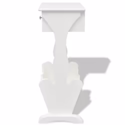 VidaXL 242440 portariviste MDF Bianco - Vista aggiuntiva 5