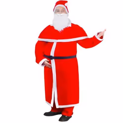 VidaXL 131011, Costume in maschera, Adulto, Natale, Babbo Natale, Nero, Rosso, Bianco, One size