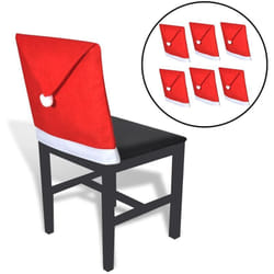 Copri Schienale da Sedia Set 6 pz Cappello Babbo Natale Vidaxl 2056