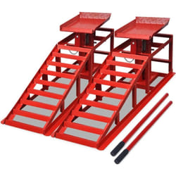 Vidaxl - Rampe di Sollevamento Riparazione Auto 2 pz Acciaio Rosso