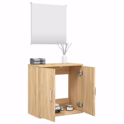 vidaXL Set Mobili da Bagno 2 pz Rovere in Legno Multistrato - Vista aggiuntiva 3