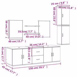 VidaXL 242561 set di mobili da bagno - Vista aggiuntiva 8