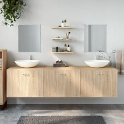 Vidaxl - Set Mobili da Bagno 6 pz Rovere in Legno Multistrato 44123