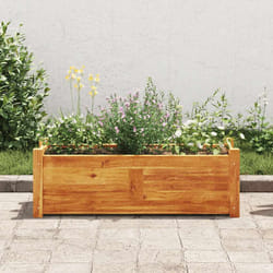 vidaXL Letto Rialzato da Giardino in Legno di Acacia 76x27,6x25 cm