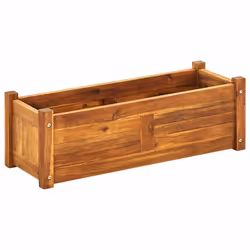 vidaXL Letto Rialzato da Giardino in Legno di Acacia 76x27,6x25 cm - Vista aggiuntiva 2