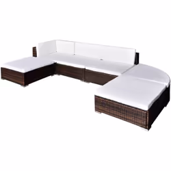 Questo set di divani da giardino in rattan è la combinazione perfetta tra stile e funzionalità, e diventerà il punto focale d ...