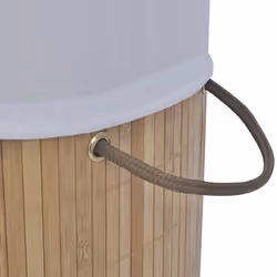 VidaXL 242723 porta biancheria Rotondo Bamboo Naturale - Vista aggiuntiva 5