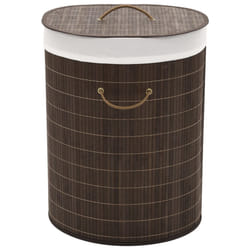 VidaXL 242728 porta biancheria Ovale Bamboo Marrone