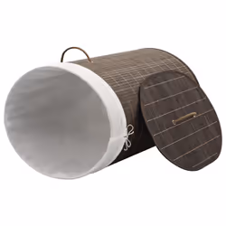 VidaXL 242728 porta biancheria Ovale Bamboo Marrone