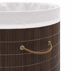 VidaXL 242728 porta biancheria Ovale Bamboo Marrone - Vista aggiuntiva 5