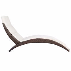 VidaXL 41808 sedia da esterno Salone Seduta imbottita Rattan sintetico, Acciaio Crema, Bianco - Vista aggiuntiva 4