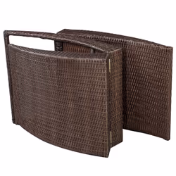VidaXL 41808 sedia da esterno Salone Seduta imbottita Rattan sintetico, Acciaio Crema, Bianco - Vista aggiuntiva 6