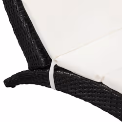VidaXL 41809 sedia da esterno Salone Seduta imbottita Rattan sintetico, Acciaio Crema, Bianco - Vista aggiuntiva 3