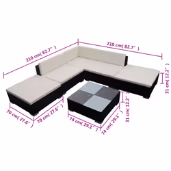 VidaXL 42086 set mobili da esterno - Vista aggiuntiva 6