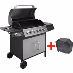 VidaXL 41907, 12000 W, Barbecue, Gas naturale, Esterno, Gas a basso potere calorifico (gas L), 7 Fornello(i)
