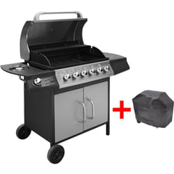 VidaXL 41907 barbecue per l'aperto e bistecchiera Kettle Gas naturale Nero, Acciaio inox 12000 W