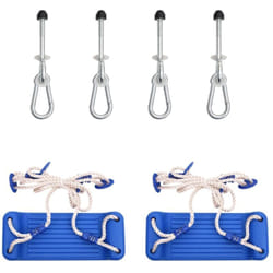 Seggiolini Altalena 2 pz con Pietre Arrampicata Blu Polietilene - Vidaxl