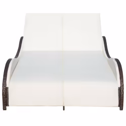 VidaXL 41976 sedia da esterno Salone Seduta imbottita Rattan sintetico, Acciaio Crema, Bianco - Vista aggiuntiva 4