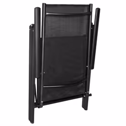 VidaXL 41730 sedia da esterno Terrazzo Poliestere, Cloruro di polivinile (PVC) Nero - Vista aggiuntiva 6