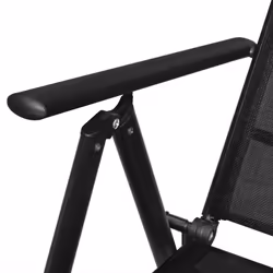 VidaXL 41731 sedia da esterno Terrazzo Poliestere, Cloruro di polivinile (PVC) Nero - Vista aggiuntiva 6