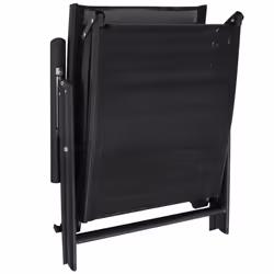 VidaXL 41741 sedia da esterno Salone Seduta imbottita Poliestere, Cloruro di polivinile (PVC) Nero - Vista aggiuntiva 5