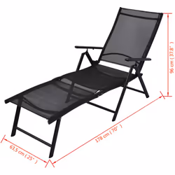 VidaXL 41741 sedia da esterno Salone Seduta imbottita Poliestere, Cloruro di polivinile (PVC) Nero - Vista aggiuntiva 6