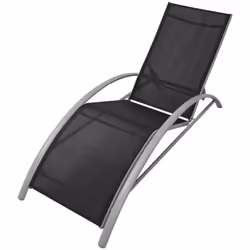 VidaXL 42160 sedia da esterno Salone Poliestere, Cloruro di polivinile (PVC) Nero, Grigio, Argento - Vista aggiuntiva 4