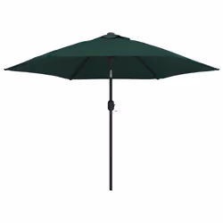 vidaXL Ombrellone a Sbalzo da Giardino con LED 3 m Verde - Vista aggiuntiva 2