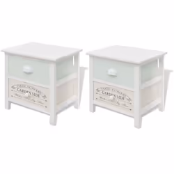 vidaXL Comodino Francese Set 2 pz in Legno - Vista aggiuntiva 2
