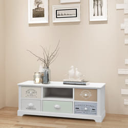 vidaXL Mobile Porta TV in Stile Francese in Legno