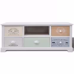 vidaXL Mobile Porta TV in Stile Francese in Legno - Vista aggiuntiva 3