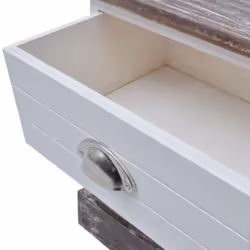 VidaXL 242885 comodino 2 cassetto/cassetti Marrone, Bianco - Vista aggiuntiva 5