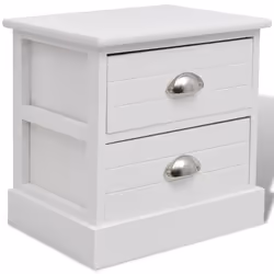 vidaXL Comodino In Stile Francese Bianco - Vista aggiuntiva 2