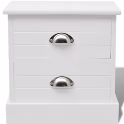 vidaXL Comodino In Stile Francese Bianco - Vista aggiuntiva 3
