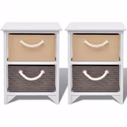 vidaXL Comodini 2 pz in Legno - Vista aggiuntiva 3