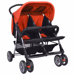 Passeggino Gemellare in Acciaio Rosso e Nerocod mxl 71844 - Vista aggiuntiva 3